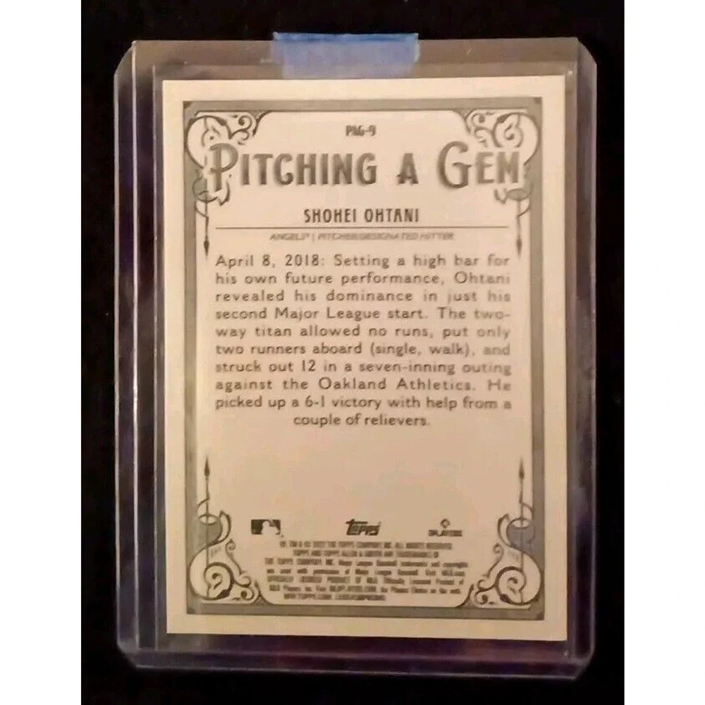 Shohei Ohtani 2022 Topps Allen and Ginter Pitching a Gem Ruby #PAG-9 Angels MVP - Picture 3 of 3